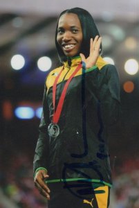 Novlene Williams-Mills Jamaica Olympic Games Hand Signed Photo