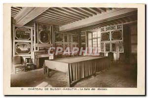 Old Postcard Chateau de Bussy Rabutin the currency room