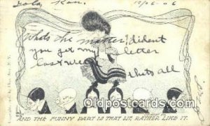 Artist Wellman, Walter 1906 light wear writing on front, postal used 1906, ye...