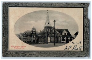 c1920's First Baptist Church & Medford High School Medford Oregon OR Postcard