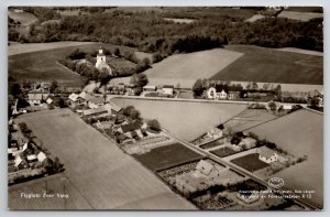 Hallend Sweden Aerial View of Ysby RPPC Real Photo Postcard M37