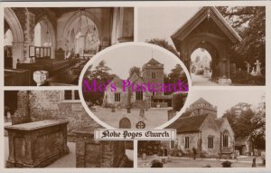 Buckinghamshire Postcard - Stoke Poges Church Views, Real Photo  RS38787