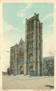 Boston MA Cathedral of the Holy Cross Postcard Mattapan Station Cancel