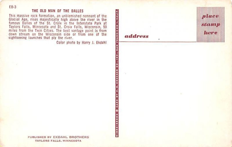 Old Man Dalles Old Man Dalles  - Minneapolis, Minnesota MN Postcard