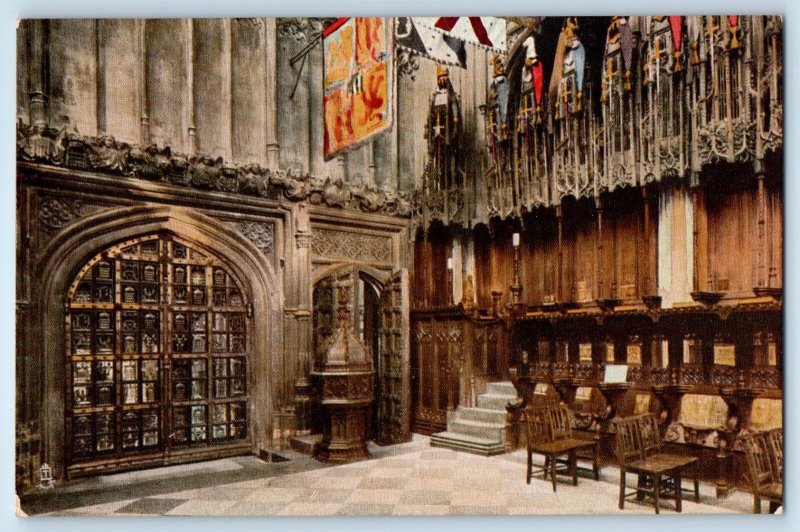 1910 London England Tuck Oilette Postcard Westminster Abbey Henry VII Chapel