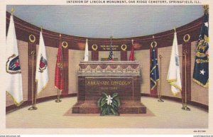 Illinois Springfield Interior Of Lincoln Monument Oak Ridge Cemetery Curteich