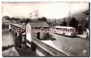 Postcard Frontiere Franco Hendaye Old Spanish Bridge