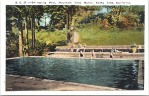 Postcard Swimming Pool, Mountain View Ranch in Santa Cruz, California