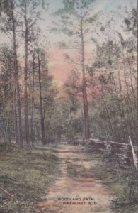 North Carolina Pinehurst Woodland Path 1915 Handcolored Albertype