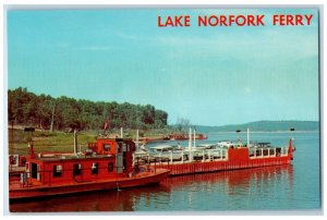 c1960 Lake Norfork Ferry Henderson Panther Bay Dock Arkansas AR Vintage Postcard 