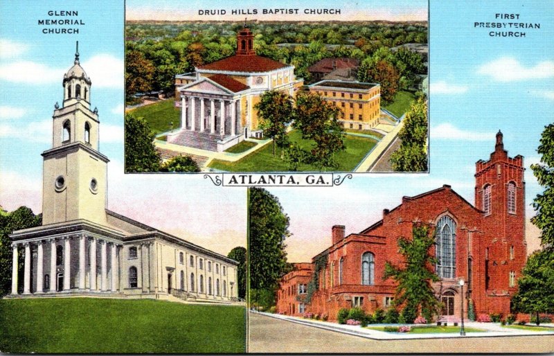 Georgia Atlanta Glenn Memorial Church Druid Hills Baptist Church & First Pres...