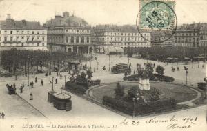 CPA Le HAVRE - La Place Gambetta et le Theatre (201333)