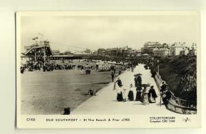pp1436 - Southport Beach & Pier - c1905 - Pamlin postcard