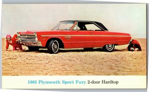 1965 Plymouth Sport Fury 2 Door Hardtop Vintage Postcard R04