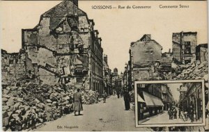 CPA SOISSONS Rue du Commerce Commerce Street (151905)