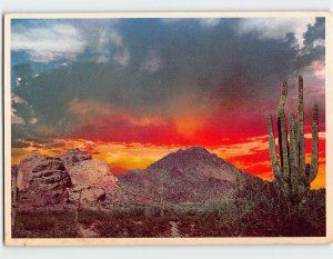 Postcard Spectacular Sunrise Over Camelback Mountain, Scottsdale, Arizona