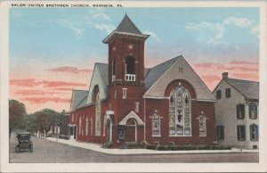 Postcard Salem United Brethren Church Manheim PA