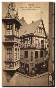 Old Postcard Mainz Erker am alten Gymnasium Fraher Cronenberger Hof