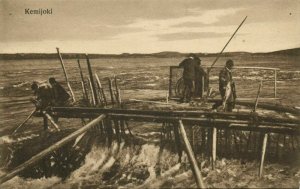 finland suomi, ROVANIEMI, Kemijoki, Fishermen (1910s) Postcard