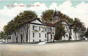 H80/ Platteville Wisconsin Postcard c1910 State School of Mines  225