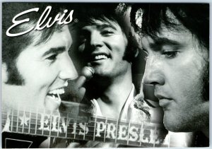 c2000s Elvis Presley The King Classic Multi View Jumbo Postcard EPE Guitar M32