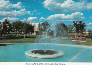 Canada Edmonton Fountain In Borden Park