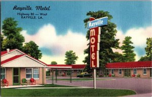 Rayville Motel, On Highway 80 West, Rayville LA Vintage Postcard M44