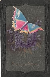 Embossed Butterfly and Flowers Embossed Butterfly and Flowers