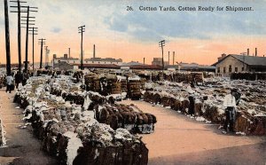 Cotton Yards Compress Ready for Shipment US South 1910c postcard