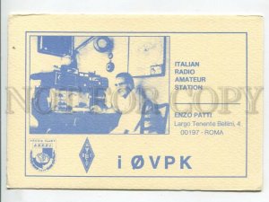 464571 1986 year Italy Roma radio QSL card to USSR