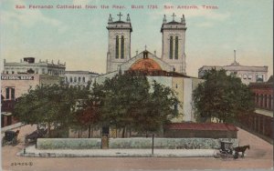 Postcard San Fernando Cathedral from the Rear San Antonio Texas TX