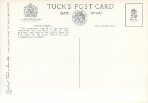 Royal Mews Buckingham Palace Tuck Postcard State Landau