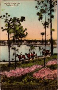 Lakeside Bridle Path Pinehurst NC c1948 Hand Colored Postcard M28