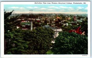 WESTMINSTER, Maryland  MD    Birdseye WESTERN MARYLAND COLLEGE  1948   Postcard
