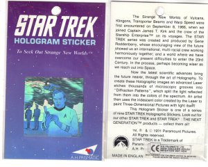 Star Trek, Kirk Landing Party, Hologram Sticker 1991, The Final Frontier