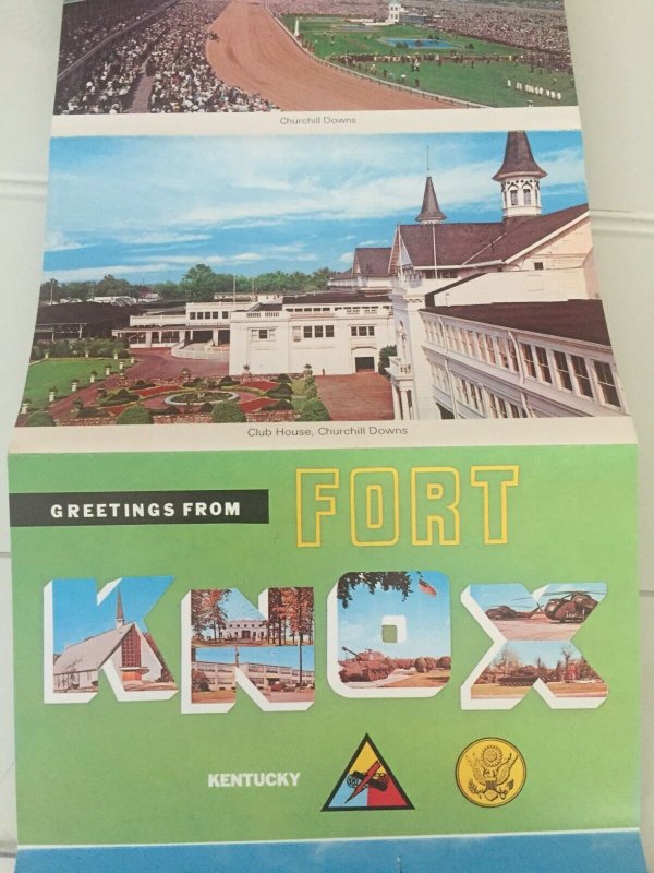 1983 USED  POSTCARD SOUVENIR FOLDER GREETINGS FROM KENTUCKY 
