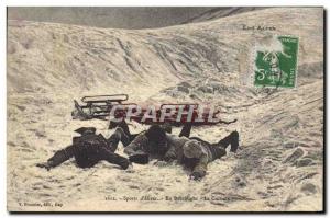 Old Postcard of Sports & # 39hiver Skiing Bobsleigh La somersault