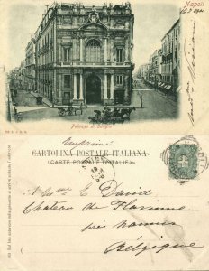 italy, NAPOLI, Palazzo di Sangro (1901) Postcard