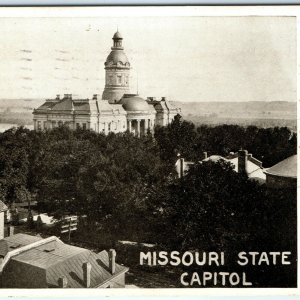 Pre-1907 Jefferson City Missouri State Capitol Litho Photo Adolph Selige UDB A16