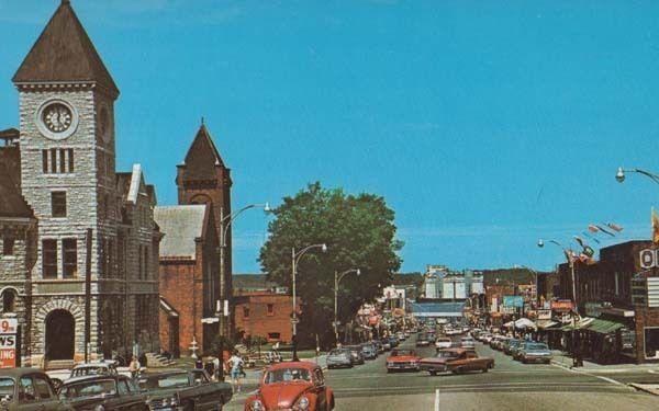 Stunning Birds Eye Aerial Main Street Midland Huronia Ontario Canada Postcard