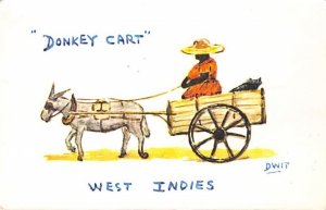 Donkey Cart Artist Dwit Jamaica Postal used unknown 