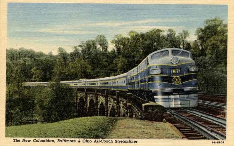 Baltimore & Ohio Railway - The New Columbian All-Coach Streamliner