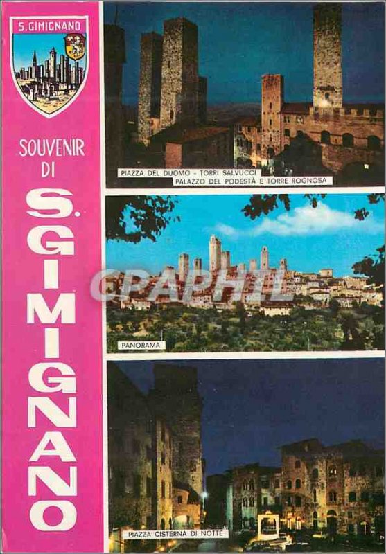 Postcard Modern S Gimignano (Siena) Overview