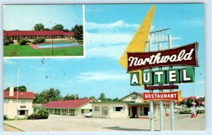 POPLAR BLUFF, MO ~ Roadside NORTHWOLD AUTEL & Restaurant  c1950s Cars Postcard
