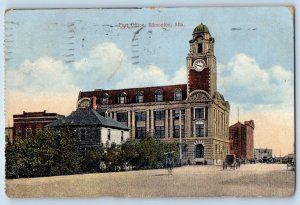 Edmonton Alberta Canada Postcard Post Office Building 1914 Antique Posted