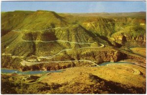 Switchbacks Through The Salt River Canyon, Arizona, Vintage Chrome Postcard