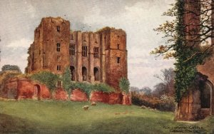 Kenilworth Castle Caesar Tower Water Color Drawing Work Of Art, Vintage Postcard