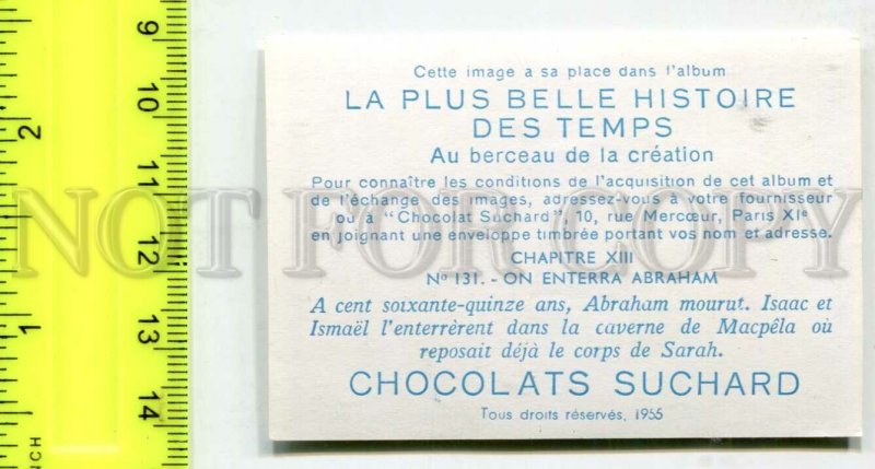 428141 FRANCE Bible Jesus life Vintage ADVERTISING chocolate Suchard card