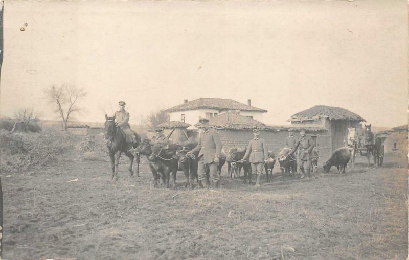 RPPC SERBIA POLICE PRISONER WW1 MILITARY HANDSTAMP REAL PHOTO POSTCARD WNC 174 