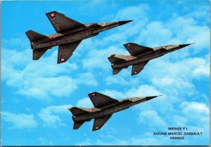 Mirage F1 Avions Marcel Dassault France Aircraft Vintage Postcard BS21